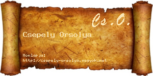 Csepely Orsolya névjegykártya